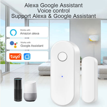 Smart Home Tuya WiFi Door Sensor Open Close Window Detector Security Alarm With Alexa Google APP Remote Control Notification