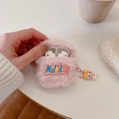 Kawaii Plush Case for Airpods 1/2 Pro 3rd Pro2 Sanrio Kitty Melody Kuromi Pochacco PomPurin Earphone Cover Anti-Fall Protection