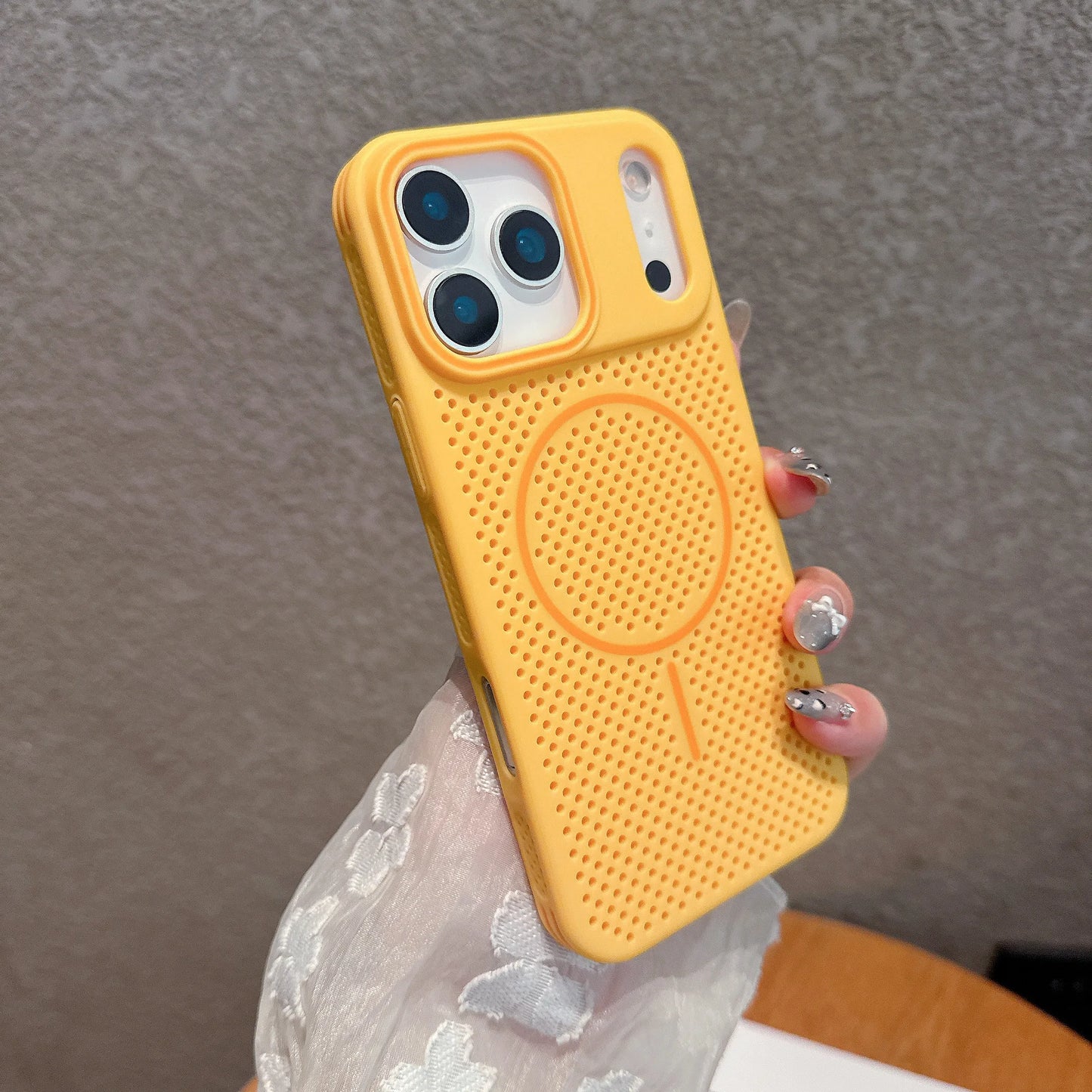 Colorful Cooling Heat Dissipation Phone Case For iPhone 17 Pro 17 16 15 14 13 12 11 Pro Max Plus Breathable Magnetic Back Cover