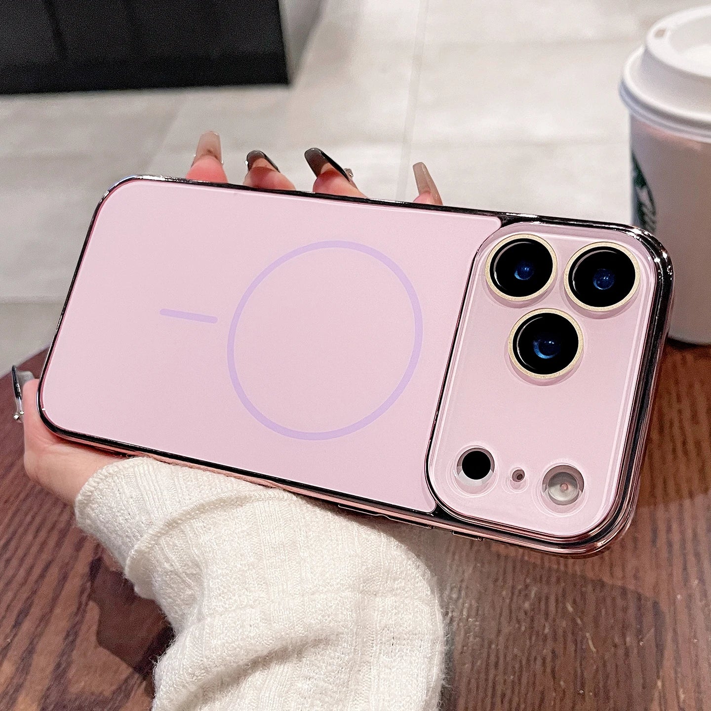 Luxury Plating Bumper Hard Case For iPhone 17 Air 16 15 14 13 12 11 Pro Max For Magsafe Magnectic Glass Camera Protection Cover