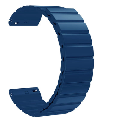 16mm 18mm 20mm 22mm Silicone Magnetic Rubber Watch Strap Band For Smart Sport Watch Connected Bracelet Man Watchband Watchstrap
