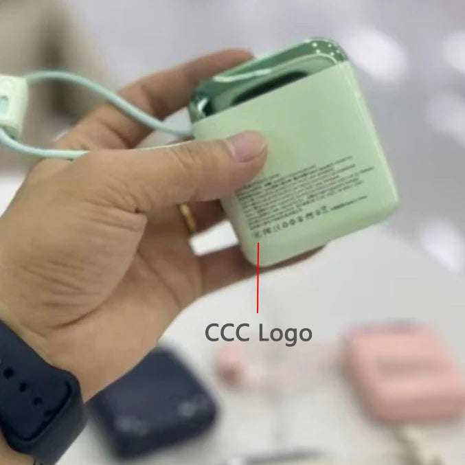 CCC 20000mAh Mini Power Bank 66W Super Fast Charging Built-in USB-C Cable PD3.0/QC3.0 Certified Portable Charger Travel-Friendly