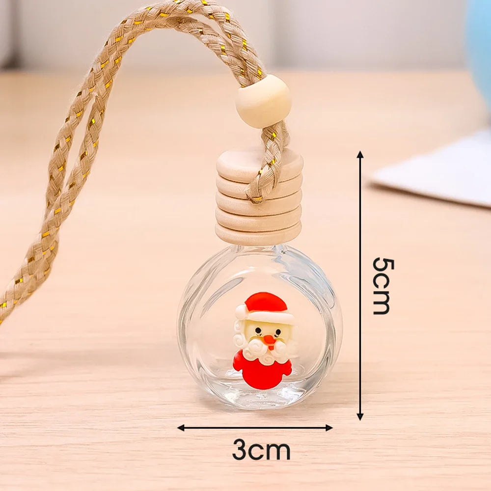 10ml Perfume Galss Bottle Pendant Christmas Car Auto Rearview Mirror Decoration Empty Bottle Aromatherapy Essential Oil Bottle