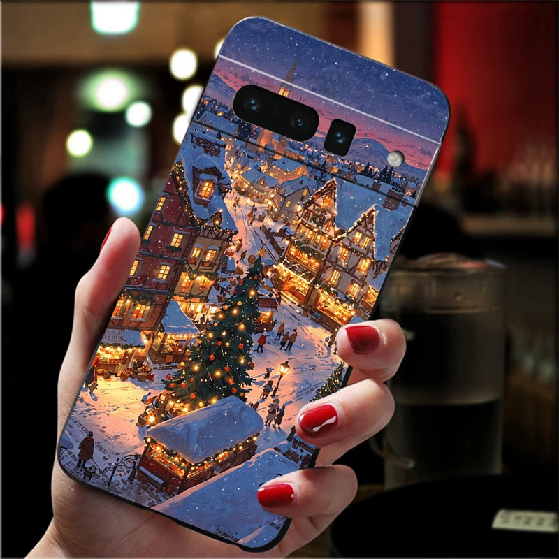 Phone Case For Google Pixel 10 9 Pro XL 9A 8 7 6 Pro Pixel 8A 7A 6A Pixel 8 7 6 5 Winter Christmas Case