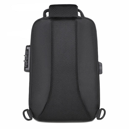 Anti-theft Combination Lock Chest Packs With USB Charging Port Fashion Business Men's Crossbody Bag Travel Storage Shoulder Bag