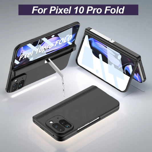 Magnetic Hinge Armor Stand Case For Google Pixel 10 9 Pro Fold Front Screen Glass Protective Cover For Pixel 10 Pro Fold Case