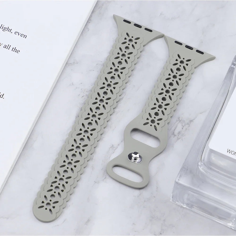 Silicone Sport Strap for Apple Watch Ultra Band 49mm 45mm 44mm 42mm 41mm 40/38mm Rubber Strap Bracelet Iwatch Series 8 7654 SE 3