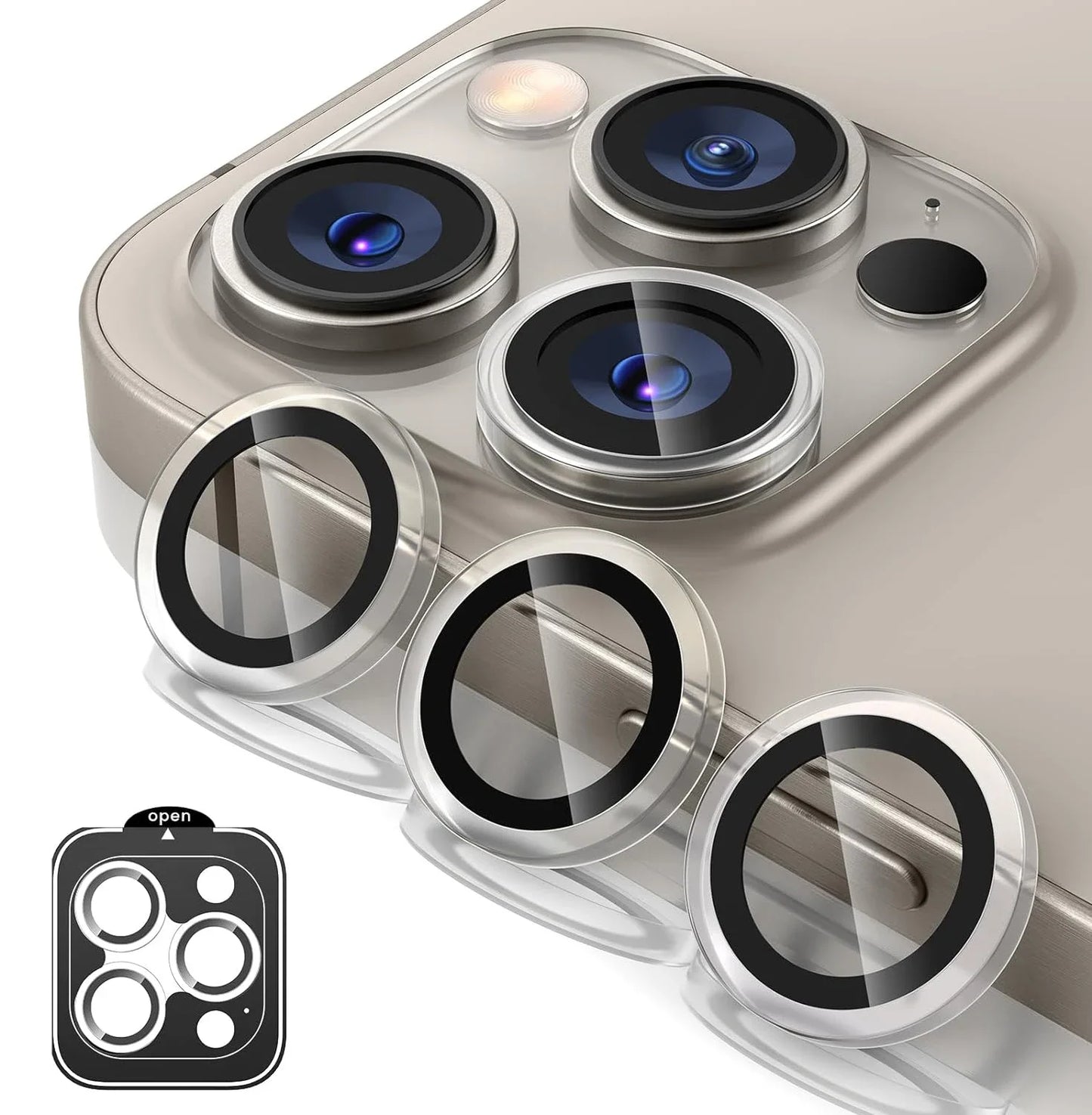 2-3Pcs Metal Tempered Glass Camera Lens Protector Cover For IPhone 15 16Pro Max 15 16 Plus Protection Phone Accessories