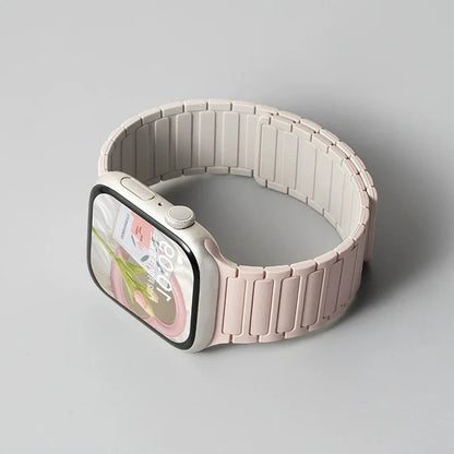 Silicone Strap for Apple Watch 46mm 42mm 49mm 45mm 41mm 44mm 40mm Magnetic Band for IWatch Ultra 2 Series 10 9 8 7 6 SE 5 4 3