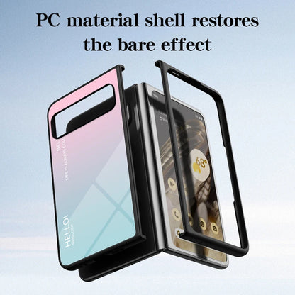 Google Pixel Fold gradient pattern glass phone case