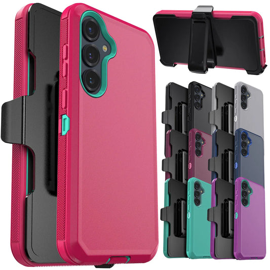 For Samsung Galaxy S25/S25 Plus/S25 Ultra/S25 FE/S25 Edge Phone Case Shockproof Heavy Duty Hybrid Rugged Cover With Belt Clip