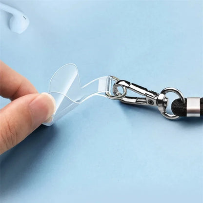 Universal transparent Tpu mobile phone anti loss hanging rope card gasket detachable mobile phone suspension strap patch tie pad
