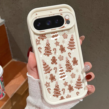 Gingerbread Christmas Case For Google Pixel 9 Pro XL Shockproof Bumper TPU Silicone Soft Cover Fundas For Pixel 8 7 Pro 8A 7A
