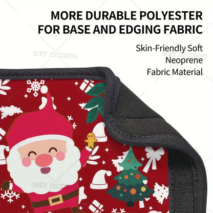 2pcs Christmas Themed Seat Belt Covers Soft Polyester Fit for Cars Santa Claus Car Accessories Interior Seatbelt Cover Print