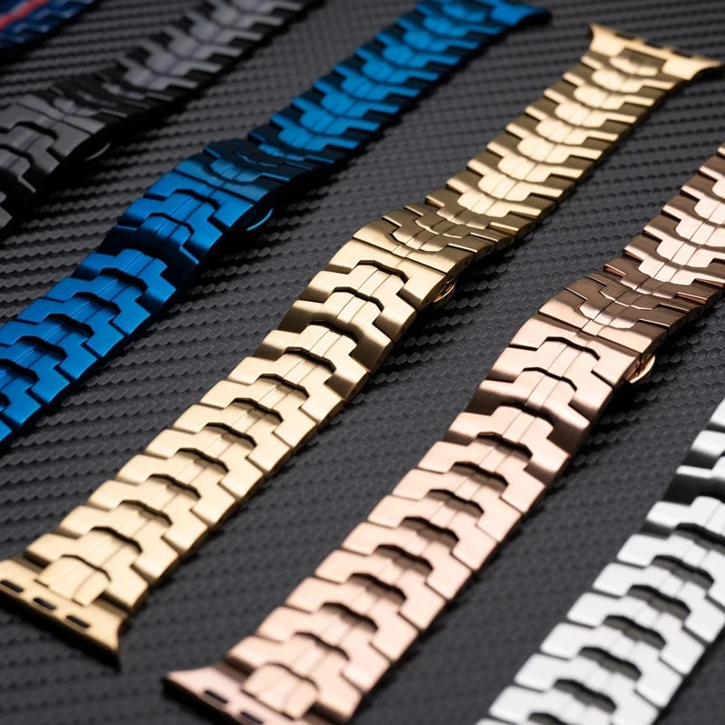 Stainless Steel Strap For Apple Watch Series 10 9 8 7 46mm 45mm SE 6 42mm 44mm Metal Bracelet Band For iWatch Ultra Ultra2 49mm