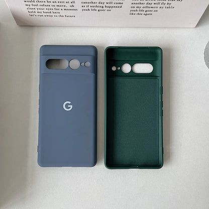 For Google Pixel 8 8Pro 8a 7 7Pro 7a Case Silky Silicone Soft-Touch Back Cover For Pixel 6 6Pro 6a Shockproof Protective Coque