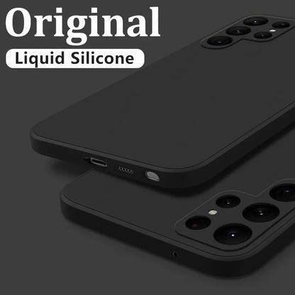 Case For Samsung Galaxy S24 S23 S22 S25 Ultra S24 FE A56 A55 A53 A52 A54 A16 A35 5G Shockproof Liquid Silicone Phone Cover Coque