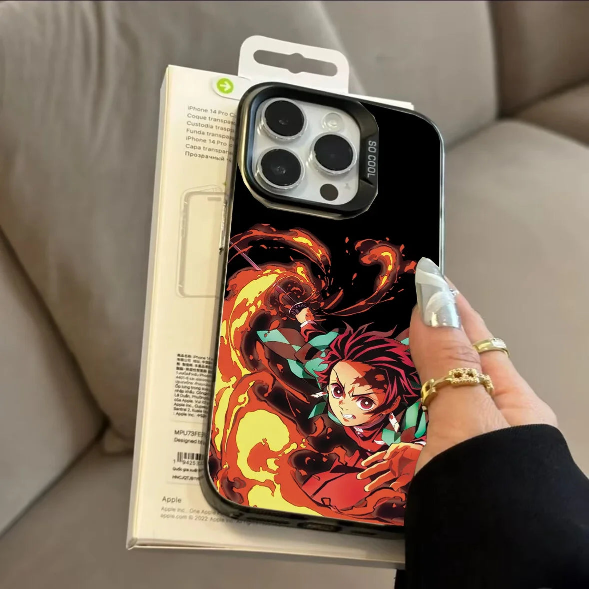 Matte Demon Slayers Anime Phone Case For IPhone 17 17 Air 17Pro 17 Pro Max 16 15 14 13 12 11 Plus 16E Cover Capa Anti-Knock