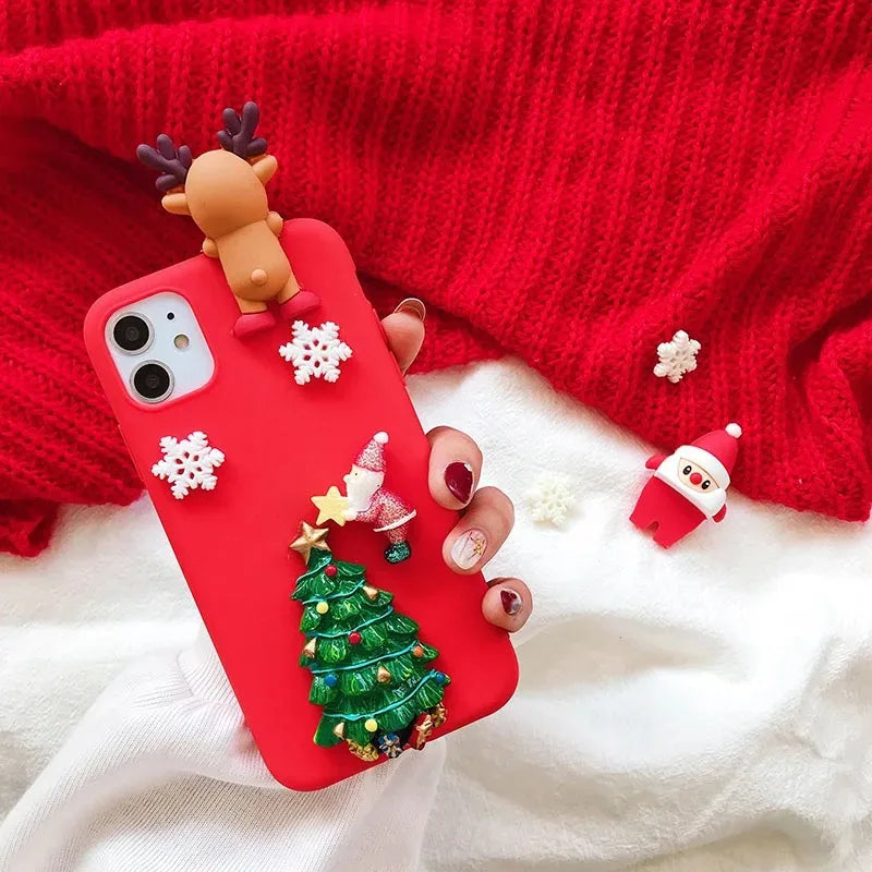 Christmas Santa Gift Gloves DIY Case For Xiaomi Mi 14T 12T 11T 13 12 11 Lite Redmi A3 Pro 10C 9A 9C 10 9 Redmi Note 8 Pro Cover