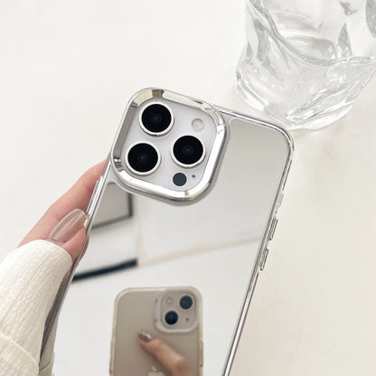 Luxury Plating Make Up Mirror Phone Case For iPhone 16 15 14 13 12 11 Pro Max XR X XS Hard Acrylic Shockproof Bumber Cover