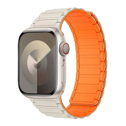 Magnetic Loop strap for Apple watch S10 46mm 42mm 40mm 41mm 45mm 44mm 49mm Silicone Strap for lWatch Series Ultra 2 9 8 7 6 5 4