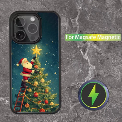 Christmas Santa Claus Phone Case For iPhone 16,15,14,13,12,11,Pro,Max,Plus,Mini,SE Magsafe Magnetic Wireless Charging