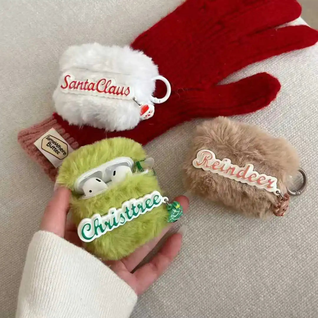 For AirPods Pro 3 Airpod 4 3 2 1 Pro2 Case Cute Christmas Tree Santa Claus Reindeer Bluetooth Earbuds Protective Earphone Cover