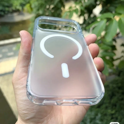 Original Frosted Transparent Magnetic Protective Case for iPhone 17 Air 17 Pro 16 15 14 13 Pro Max with Camera Button Protection