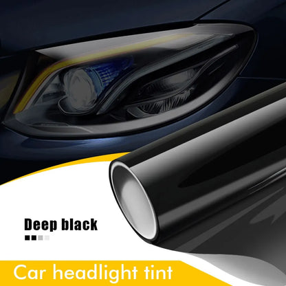 50cmx200cm Car Headlight Tint Film Smoke Fog Light Light Vinyl Film PVC Black Tint Vinyl Waterproof Film Car Sticker Accessories