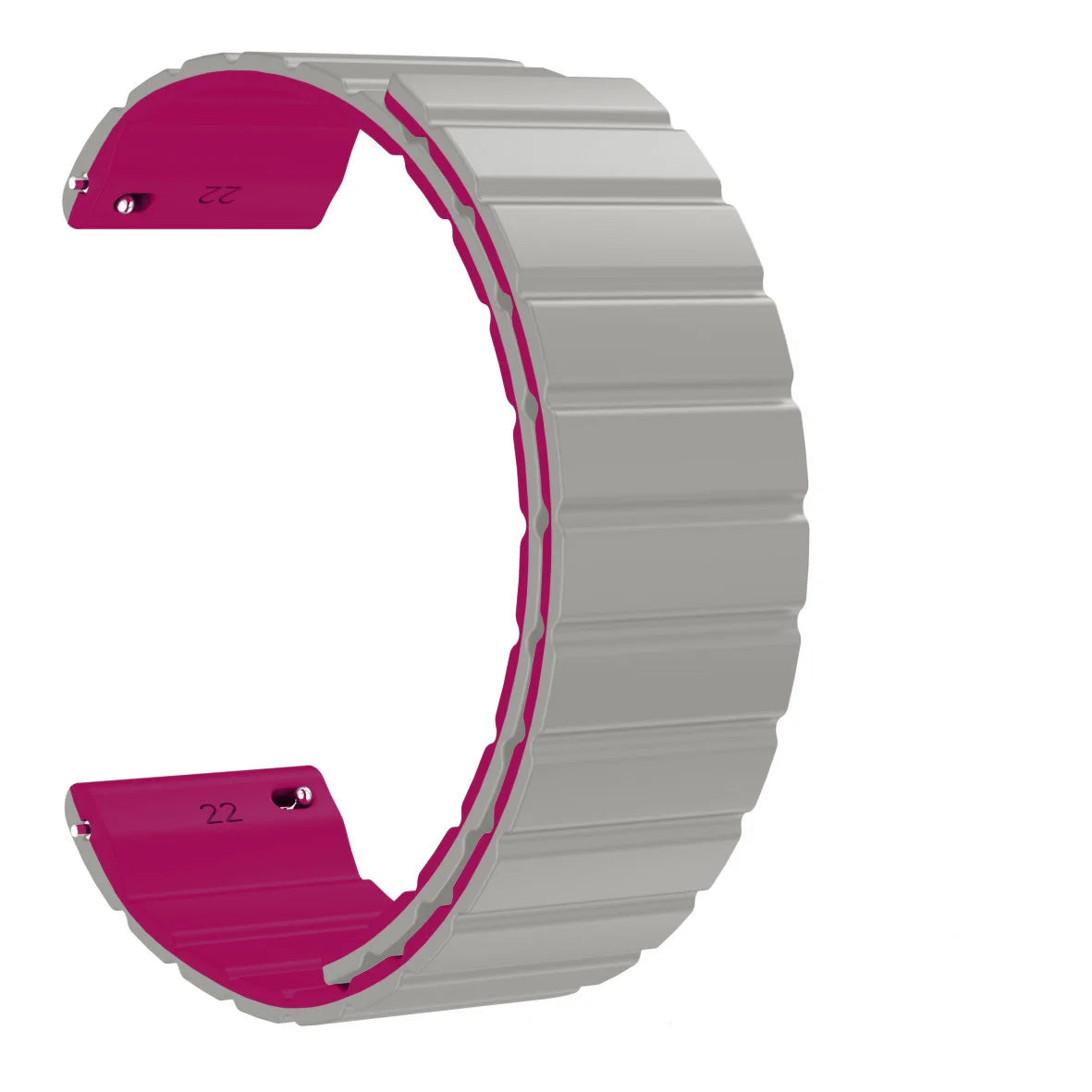 16mm 18mm 20mm 22mm Silicone Magnetic Rubber Watch Strap Band For Smart Sport Watch Connected Bracelet Man Watchband Watchstrap