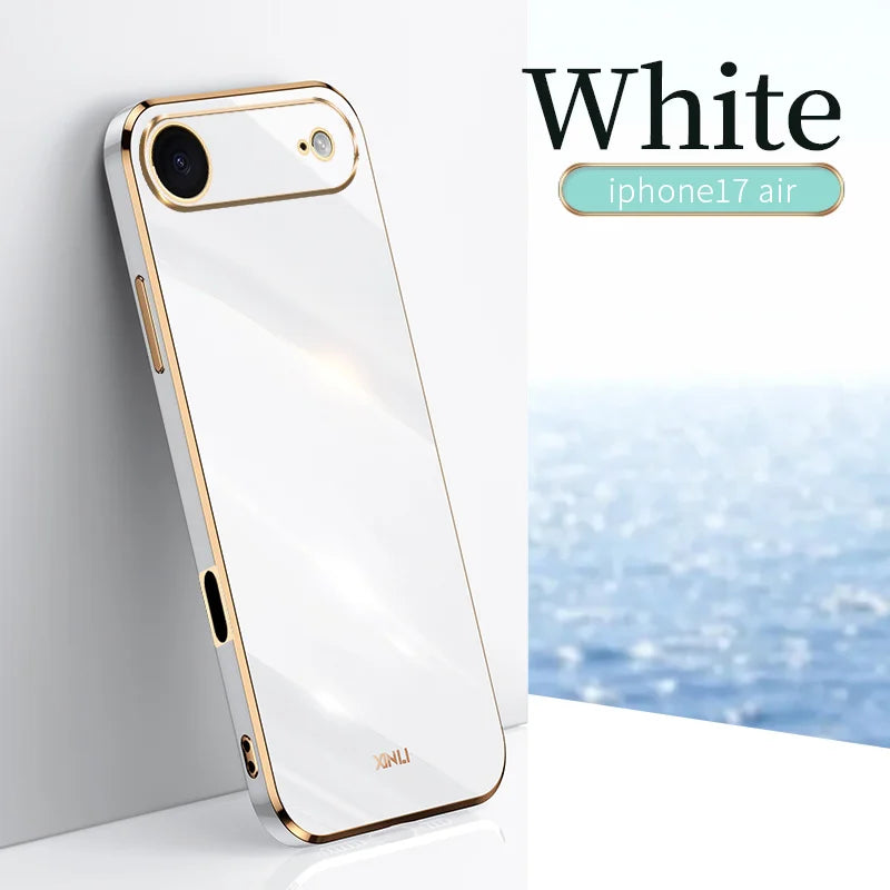 For iPhone 17 Air 17Air Case for Apple 17pro17Max ProMax Ultra Thin Solid Color Soft Silicone Cover Grade Protection Anti Scratc