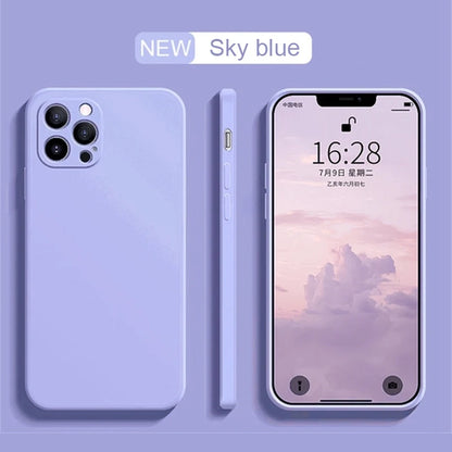 Full Protection case Dark Purple For iPhone 16 Liquid Silicone Phone Case 11 12 13 14 15 Pro Max Mini X XS XR 7 8 14 15 16 Plus