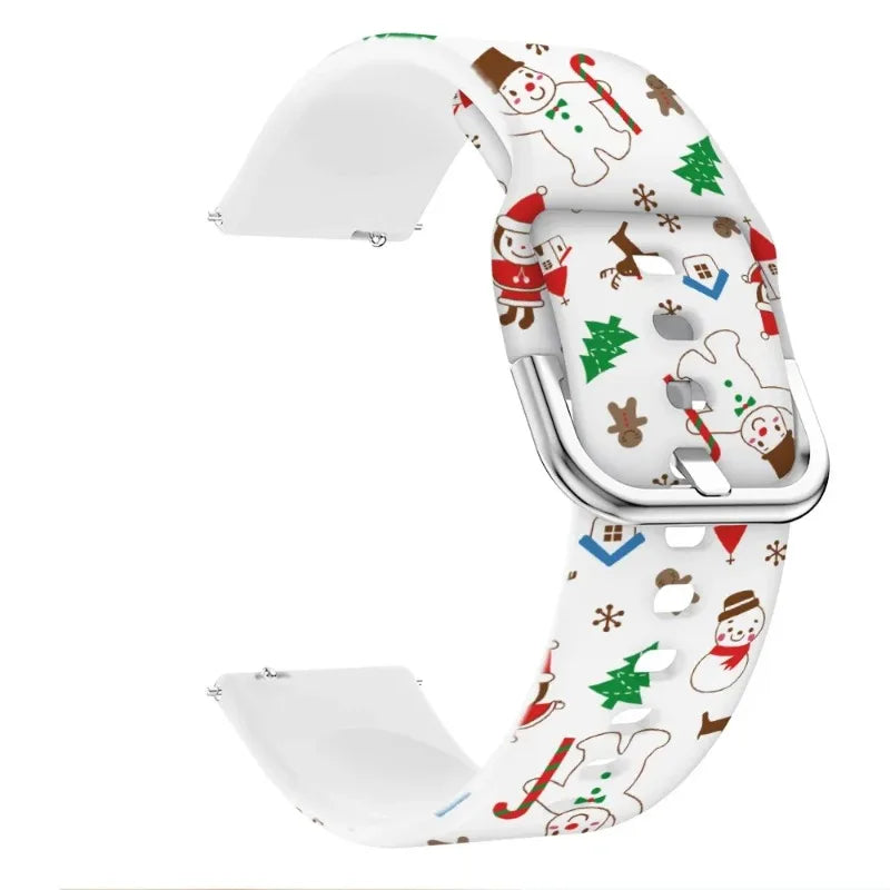 20mm 22mm Christmas Style Silicone Strap for COROS APEX 4 42mm PACE Pro Wristband Suunto Vertical 2 Run Race 2 CMF Watch 3 Pro 2