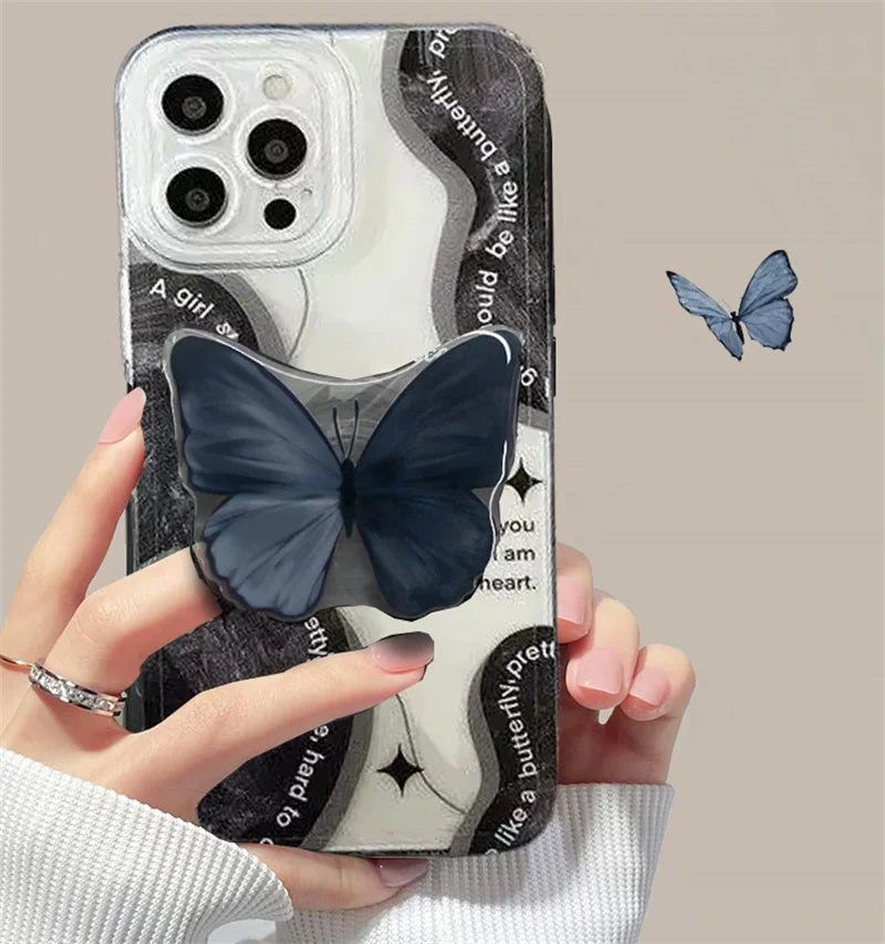 Daisy Flowers Grip Tok Holder Phone Case For Samsung Galaxy A55 A54 5G A34 A14 A15 A25 A24 S20 FE S21 S22 S23 Plus S24 S25 Ultra