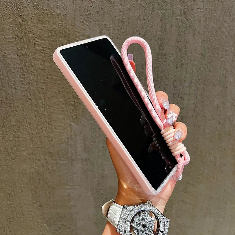 Candy Color Matte For Magsafe Lanyard Soft Phone Case For Samsung Galaxy S24 FE S25Edge S22 S23 FE Plus S25 Ultra Magnetic Cover