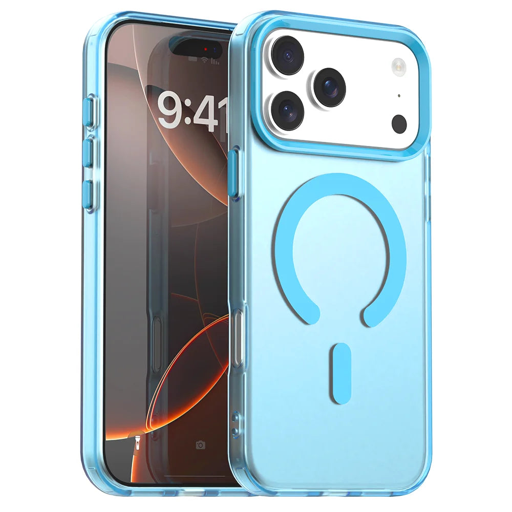 Matte Candy Magnetic Wireless Charging Case For iPhone 17 Pro Max Air iPhone17Pro 5G For Magsafe ShockProof Soft Cover
