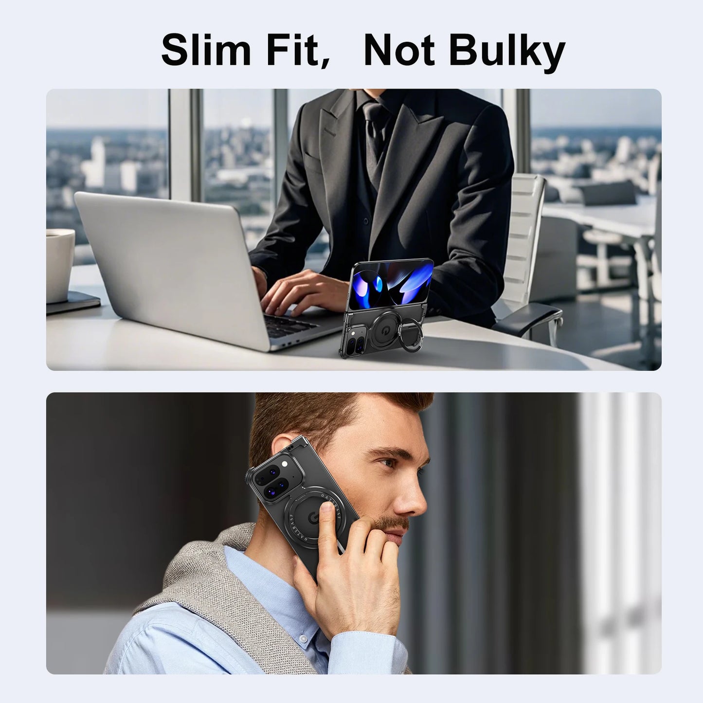 Eary for Google Pixel 9 Pro XL Fold Phone Case with Magsafe 360°Rotatable Kickstand Frameless Protective for Pixel Bumper Cover