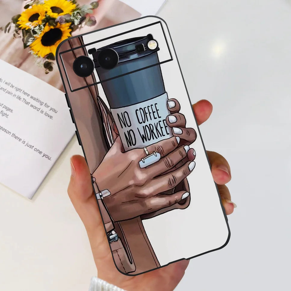 For Cover Google Pixel 6 Case Cute Cat Cartoon Bumper Back Shockproof Soft TPU Case For Google Pixel 6A 6PRO Pixel 6 Phone Cases