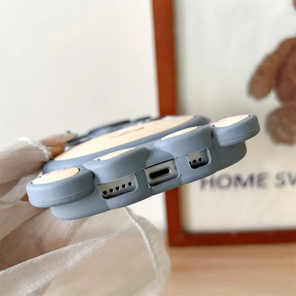 3D Cartoon Donkey Stereoscopic Silicone Rubber Case For iPhone 16 15 14 13 Pro Max 11 12 13  Anti Fall Soft Silicone Case