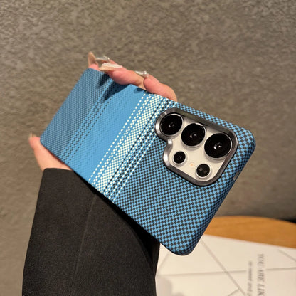 Mountain Carbon Fiber Kevlar Pattern Plastic Case For Samsung S25 S24 S23 Ultra Plus For Magsafe Magnetic Wireless Charge Cover