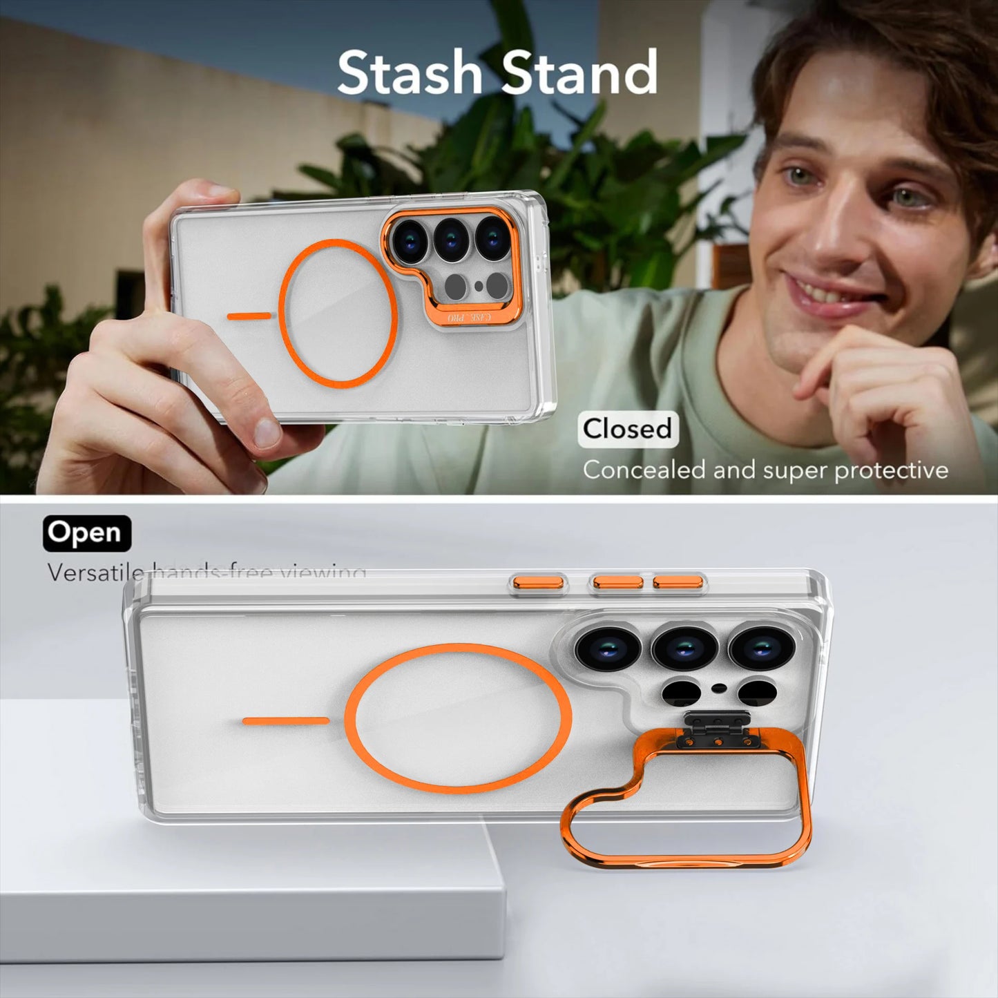 Magnetic Clear For Magsafe Phone Case For Samsung Galaxy S25 Edge FE S24 S23 Plus S22 Ultra A26 A17 A16 5G Camera Bracket Cover