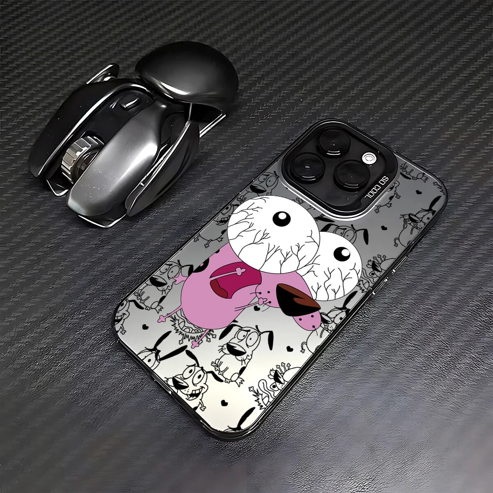 CARTOON COURAGEOUS c-cowardlys Dog Case for Samsung Galaxy S25 S24 S23 S22 S21 S20 Note20 Ultra Plus M31 4G 5G Matte Shockproof