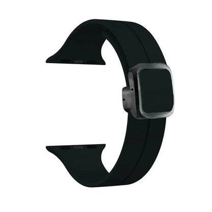 New Magnetic Buckle Silicone Strap For Apple Watch Band 44mm 45mm 38mm 49mm 40 42 41mm Sport Bracelet iWatch ultra 2 9 6 7 8 SE