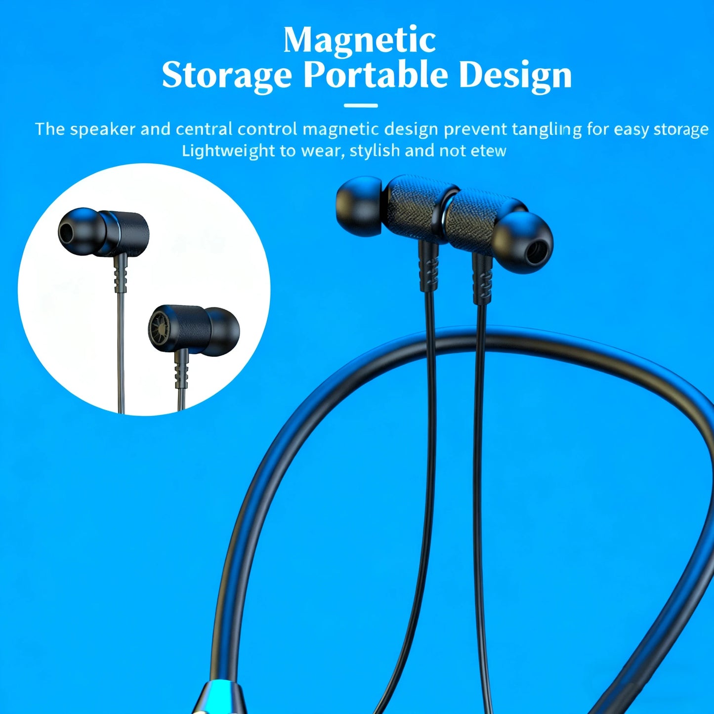 New Wireless Headphones Bluetooth Neckband Magnetic Earphones Sport Running Earbuds Waterproof Bluetooth Headset With Mic