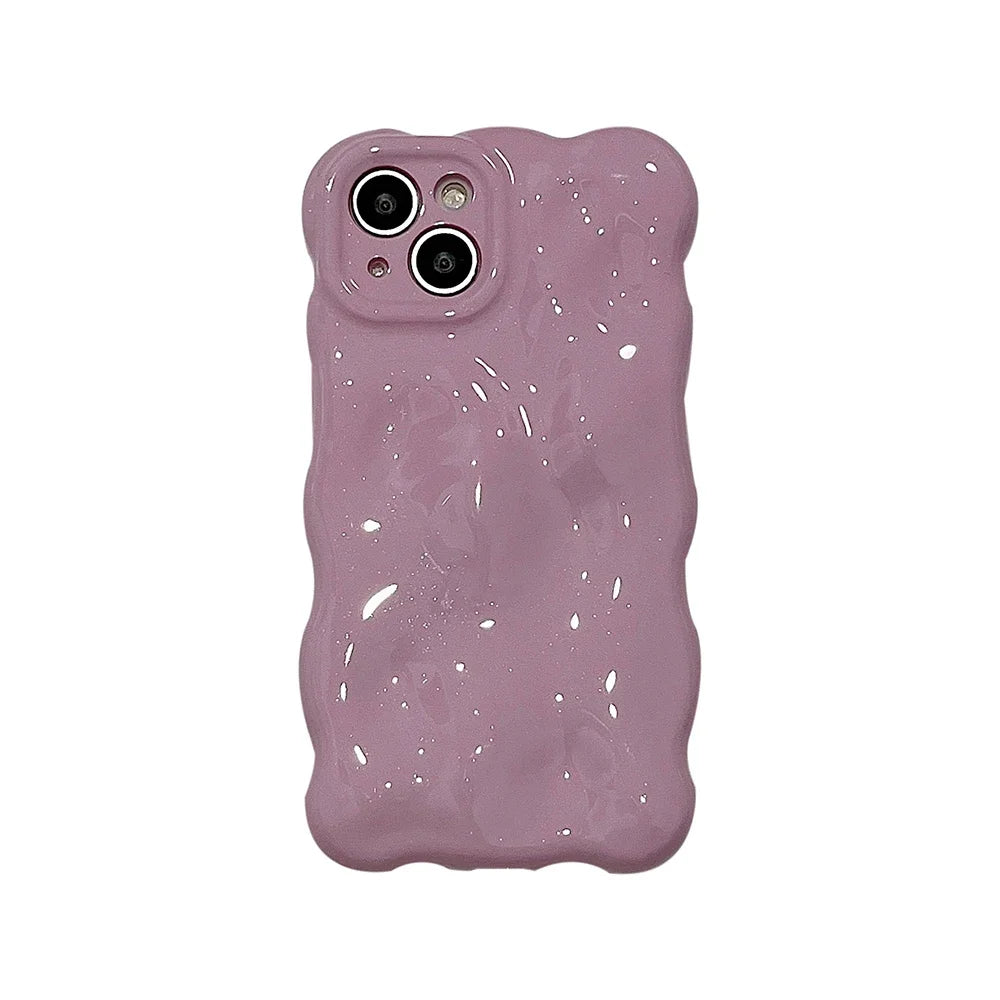 Qianliyao 3D Bubble Wave Pattern Phone Case For iPhone 16 15 14 13 12 11 Pro Max 14promax 14pro Soft Shockproof Back Cover