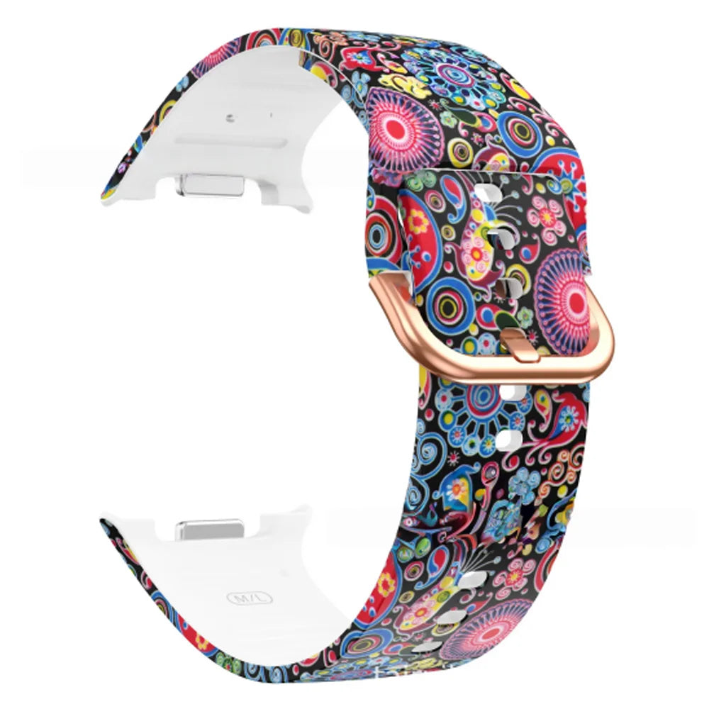 Printed Band for Samsung Galaxy watch 8/8 classic 46mm Strap Sport Silicone belt Bracelet Correa for Galaxy watch 8 40mm/44mm
