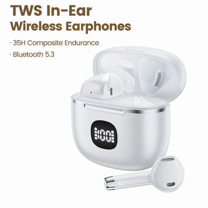 Toocki 06C Bluetooth 5.3 Wireless Headphones Power Digital Display 35hours Endurance Gaming Headsets Waterproof Sports Earbuds