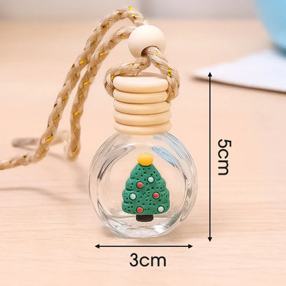 10ml Perfume Galss Bottle Pendant Christmas Car Auto Rearview Mirror Decoration Empty Bottle Aromatherapy Essential Oil Bottle