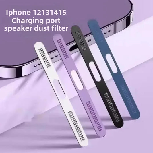 Metal Dust Net for IPhone 12 13 14 15 16 Pro Max Speaker Anti-dust Mesh Charging Port Anti-scratch Protect Sticker Accessories - covers4phones