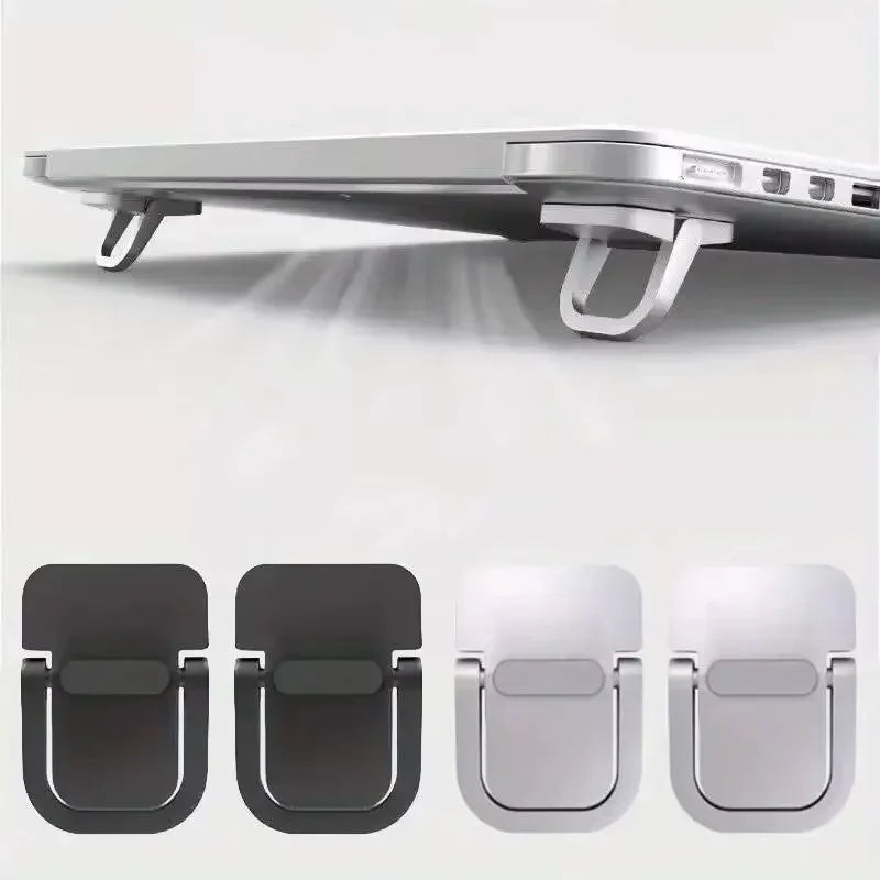 2pcs/Set Laptop Stand for Computer Keyboard Stand Riser Aluminum Mini Portable Laptop Stands for Macbook / Notebook /Lenovo/Dell
